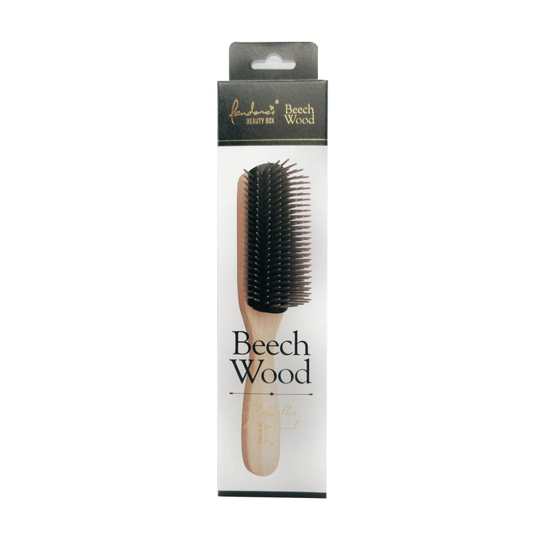 Hair Brush, Natural Wood, Beach Tree, Handle, Easy Styling, Rubber