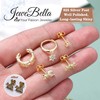 JeweBella 4-6 Pairs 14K Gold Plated Sterling Silver Earrings for