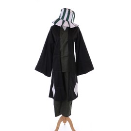Kawaii-Story MN-223 Kimono Green Black 4-Piece Cosplay Costume for Kisuke Urahara Shinigami (L)