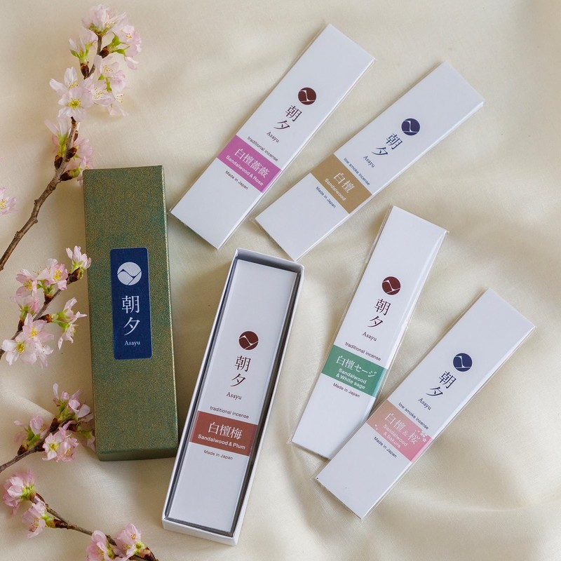 Asayu Japan Natural Incense Sticks Assortment, Set of 5, Made