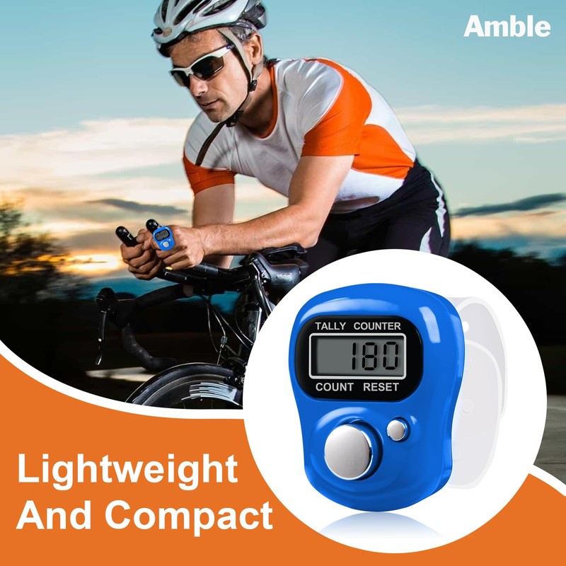 Amble 12 Pack Electronic Finger Counter, 5 Digit LCD Electronic