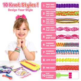 LURICO Friendship Bracelet Making Kit for Girls, Children's Jewellery Craft Set, Birthday Gifts for 8-12 Years, Teenie Girls Bracelet DIY, Children's Travel Activity Set