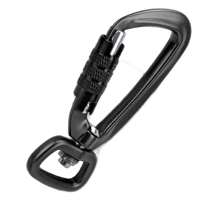 Carabiner Clip Auto Locking Square Bottom 360 Rotational Hook Accessory