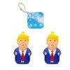 President Donald Stress Relief Keychain - Squeeze Bounce Bubble Toy,