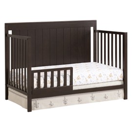 Oxford Baby Lazio Crib to Toddler Bed Guard Rail Conversion Kit, Espresso Brown, GreenGuard Gold Certified