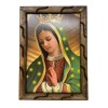 Virgen Guadalupe con Corona #6 13 x18 inch Cuadro Rustico