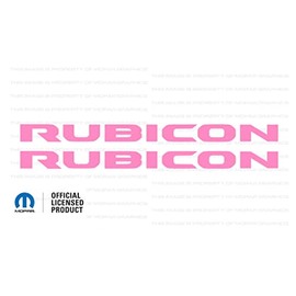 Decal Mods Rubicon Hood Graphic Decal/Sticker fits Jeep Wrangler/Gladiator JL/JT (2019-2024) Baby Pink CSOFTPINK (Set of 2) | SJ1Y2
