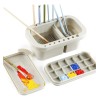 Lavabo Multifunción para Pinceles con Paleta y 18 Pozos, de