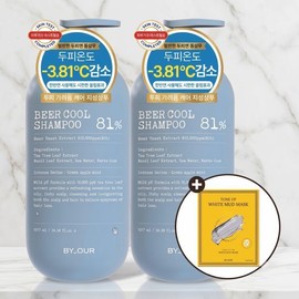 81PPM/Protein/Cool/Anti-Hair Loss Shampoo/1017ml/2Pcs/+/Toning/White