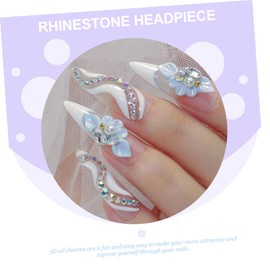 Baluue 25pcs Flower Nail Charms for Acrylic Nails Elegant Floral Decorations for Professionals and Enthusiasts Stunning Designs for Special Occasions