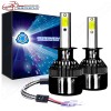 SHENKENUO 2x H1 8000K Ice Blue LED Headlight Bulbs Conversion