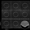 AUGSUN 9pcs 5mm Large Square Fuse Beads Pegboards Plastic Beads