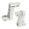 Motorcycle Foot Pegs, Adjustable Height Bracket for Footrest Clamp Extensions,