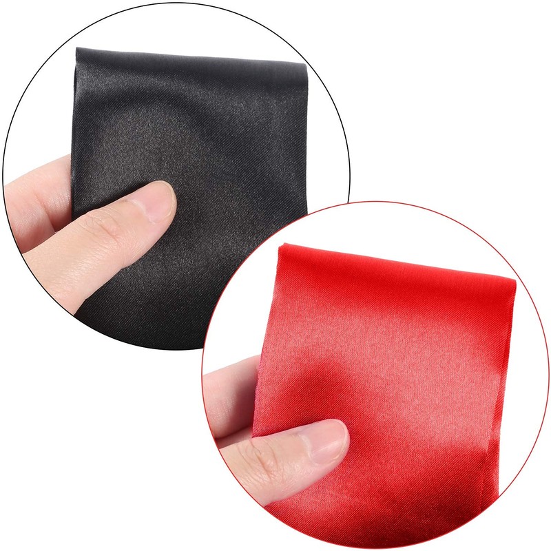 4 Pack Sleeping Mask Satin Eye Mask (Black and Red)