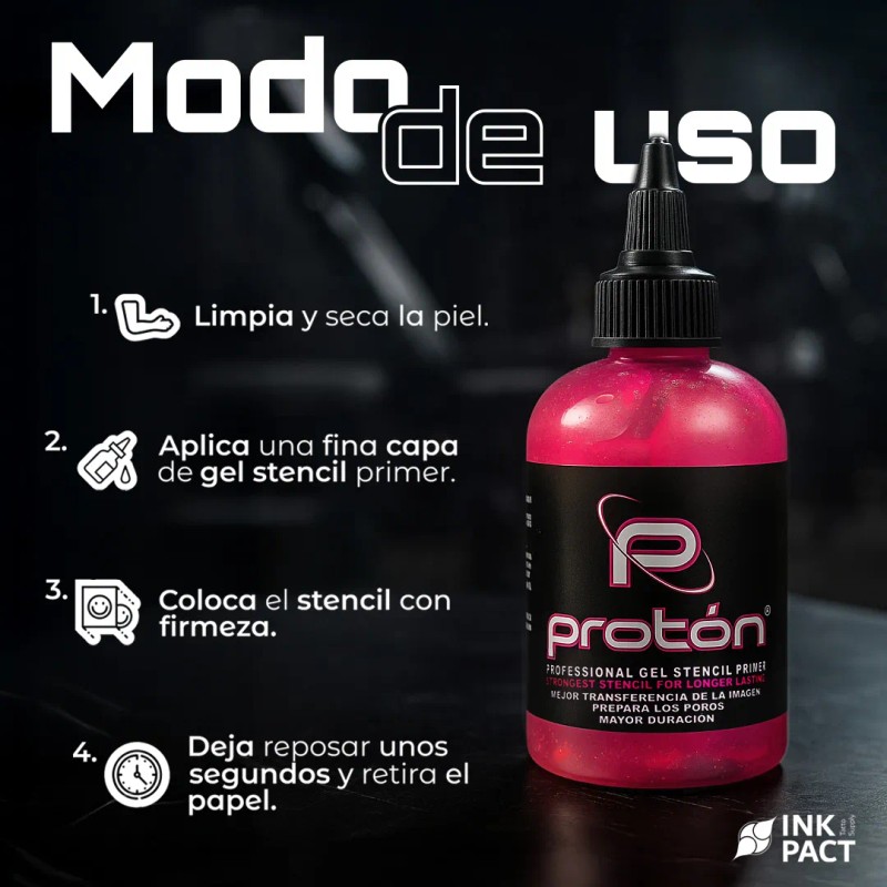 Stencil Para Tatuaje Profesional Protón Gel Transfer 8oz