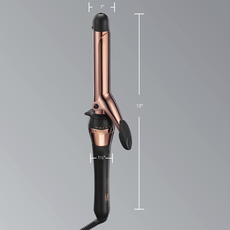 CONAIR INFINITIPRO Rose Gold Titanium 1-Inch Curling Iron, 1-inch barrel
