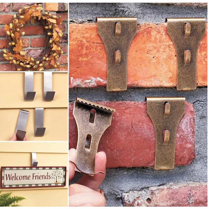 The Lakeside Collection Brick Hook Clips (4 Pack) for Outdoor