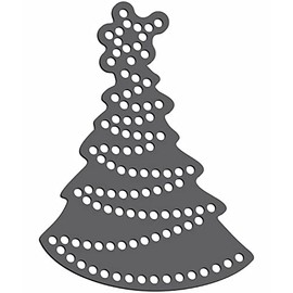 Rhinestone Genie Christmas Tree 003 Magnetic Rhinestone Template, Black