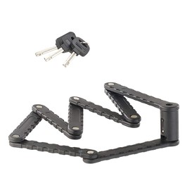 AGT Wheel Lock: Bicycle & Motorcycle Folding Lock 3.5mm Steel 38" Frame Mount (Bike Folding Lock Anti-Theft Bike Lock E Bike)