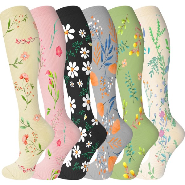 bropite Compression Socks for Women & Men-6 Pairs 20-30mmhg Support