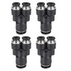 sourcing map Plastic Connect Y Splitter Push to Tube Fittings