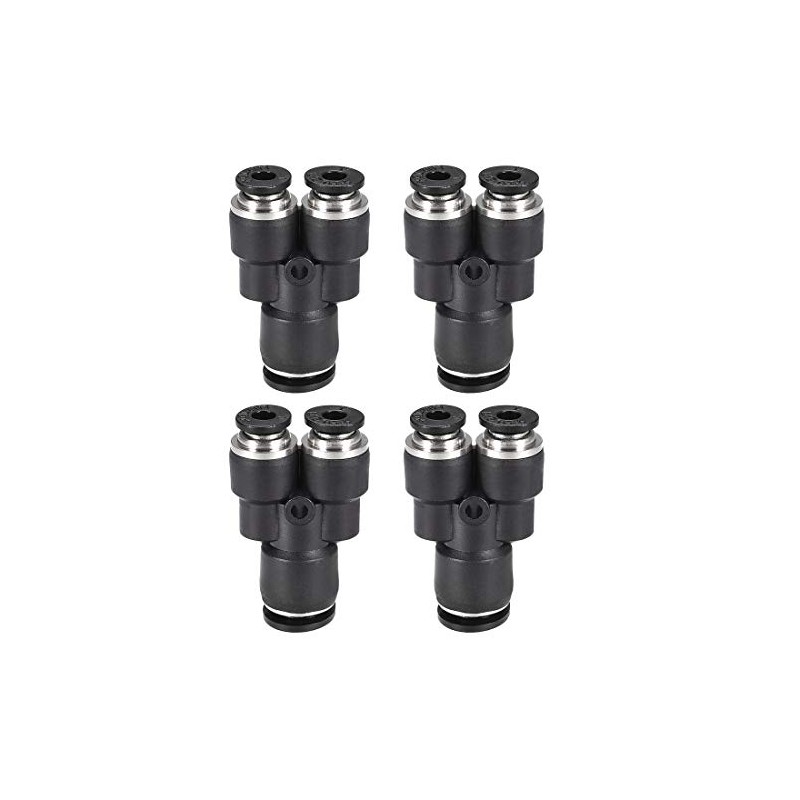 sourcing map Plastic Connect Y Splitter Push to Tube Fittings