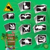 Dinosaur themed Glitter Tattoo Stencils - Perfect for kids temporary