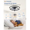 ZMISHIBO Low Profile Ceiling Fans with Lights, Flush Mount Modern