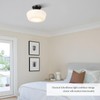 Schoolhouse Style Semi Flush Mount Ceiling Light with Dimmable Bulb