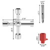 4 Way Sillcock Key Set, Equipped with Bits,Multi Functional Water