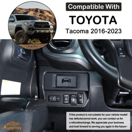 Aunginsy Car Center Console Storage Box Compatible with Toyota Tacoma 2016-2023 Truck Upgrade Drivers Side Cubby Drawer Organizer Tray Coin Key Card Holder Insert Expander Box ABS Interior Accessories