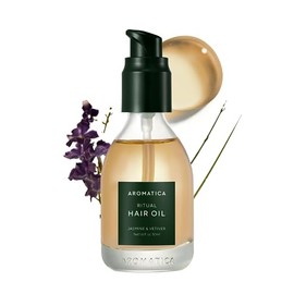 AROMATICA Ritual Aceite para el cabello de jazmín y vetiver (1.6 fl oz) | Adds Shine and Smooths Split Ends, Blow Out Hair Serum for Damaged & Frizzy 