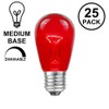 Novelty Lights 25 Pack S14 Outdoor Patio Edison Replacement Bulbs,