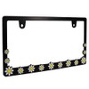 DAISY License Plate Frame, 3D Floral Pattern, Matte, License Frame,