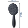 100% Metal Hand Held Shower Head with 70'' Hose and