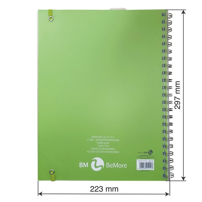 BM BeMore - Spiral notepad PPL with ruler 0121211 -