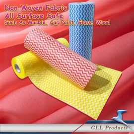 GLL Cleaning Cloths Roll Wipe Sheets, Dish Wash Cloths, Disposable Cleaning Wash-Cloth Towel for Kitchen Bathroom Furniture and Car (Case of 24 Rolls, 1200-Sheets Total)