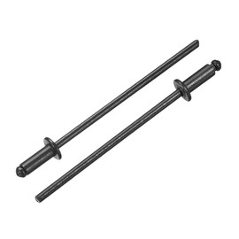 uxcell 60Pcs 3/32"x5/16" Round Head Blind Rivets, Zinc-Plated Carbon Steel Grip and Mandrel Cap Blind Rivets, Black