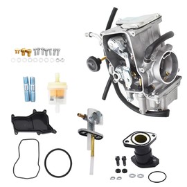Carburetor Carb with Intake and Fuel Valve Switch Replacement for Yamaha Moto-4 350 YFM350 1987-1990 1992-1995 Warrior 350 YFM350 1987-2004