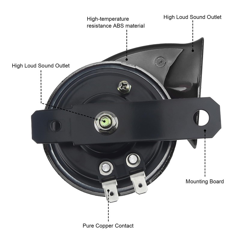 Windance 130DB 510HZ High Tone Electric Horn Waterproof Loud Snail