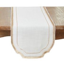 Elegant Embroidery Detail Table Runner