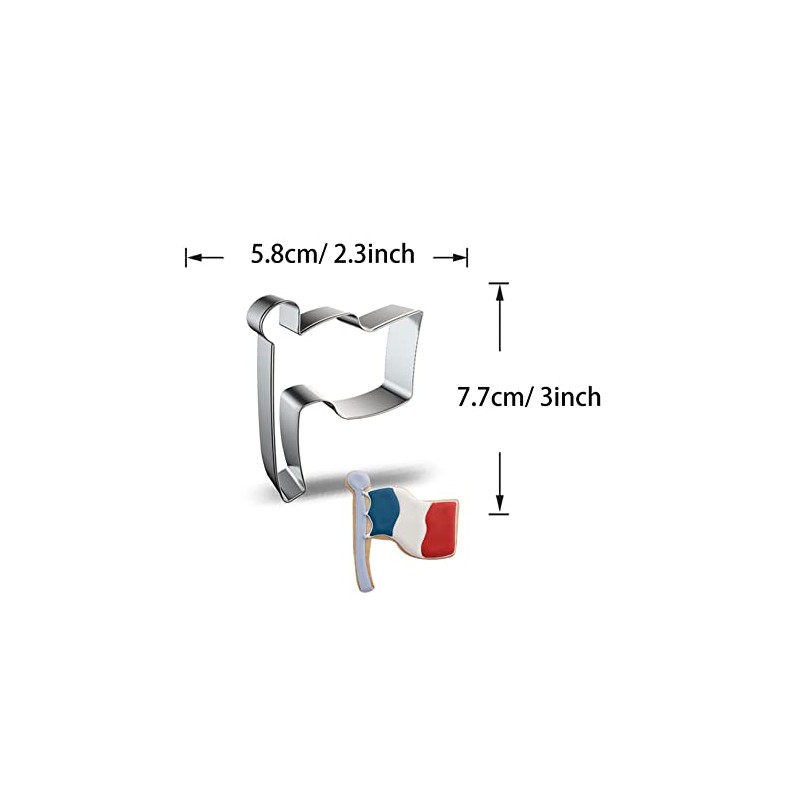 WDYJMALL National Stick Flag Shape Cookie Cutter