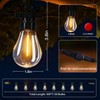 BYIZO 50FT Outdoor String Lights with Remote, 20 Dimmable Shatterproof