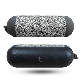Glossy Glitter Speaker Skin Compatible with Beats Pill (2024) - Abstract Black - Premium 3M Vinyl Protective Wrap Decal Cover - Easy to Apply | Crafted in The USA by MightySkins