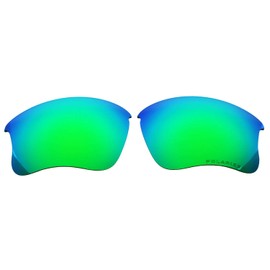 COODY Replacement Polarized Lenses for Oakley Flak Jacket XLJ Sunglasses (Not Fit Flak Jacket, Flak 2.0) (Green Blue Mirror)