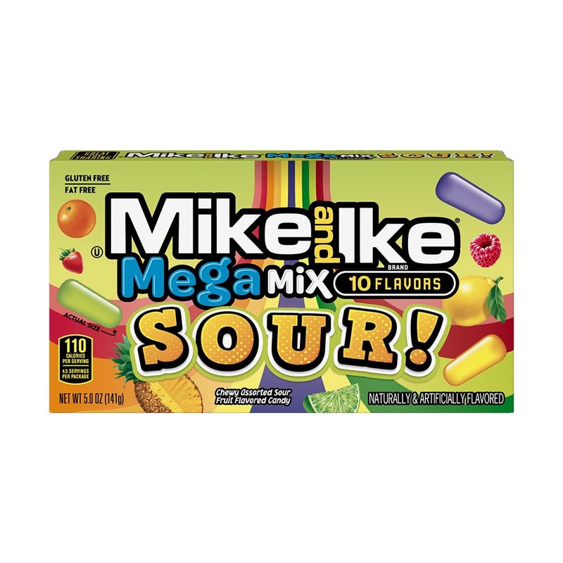 NEW Mike & Ike Mega Mix Sour Gluten Free/ Fat