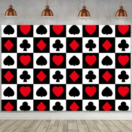 Poker Casino Themed Backdrop 5x3ft