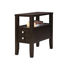 Ore International Traditional Side/End Table with 2 Drawers, 24-Inch, Dark Espresso