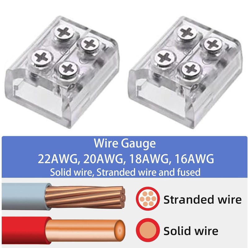 RUNCCI-YUN 12Pack led Light Strips Connectors 10mm 2 Pin Solderless