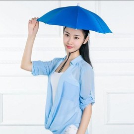 Wearable Umbrella Hat 65, Hands-Free Parasol for Fishing & Sun Protection 65 Military 5ea